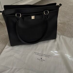 Black Kate Spade bow detail shoulder bag.